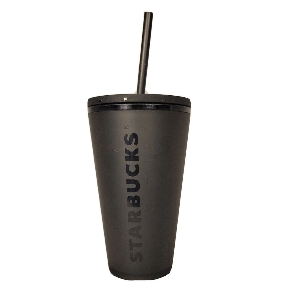 Starbucks  TUMBLER 2019 16 OZ HOLIDAY Black Matte Grande Logo
